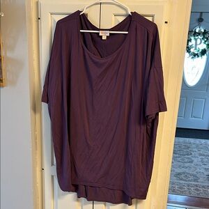 LuLaRoe Deep Purple Short Sleeve Top